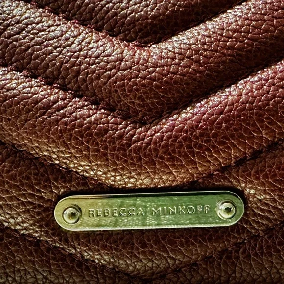 Rebecca Minkoff Burgundy Chevron Shoulder Bag crossbody bag - Picture 13 of 16